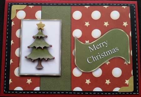 Christmas Tree Fold Back Card by KAAREN NIVEN