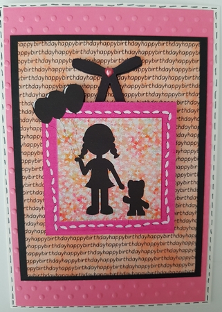 Birthday Girl Silhouette Card by KAAREN NIVEN