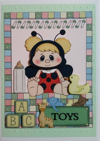 Cute as a Bug Baby Card Front 1 by KAAREN NIVEN