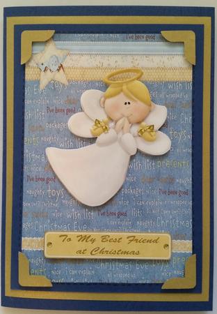 Angel Christmas Card Topper with Various Greetings by KAAREN NIVEN