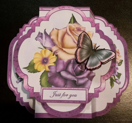 Easy Pop-out Card 'heritage Roses' by Kareen Gangell