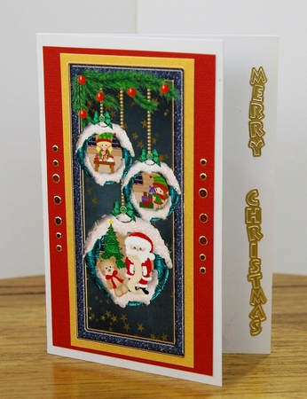 3 Santa s workshop bauble card fronts/toppers 2 by Karen Blanch