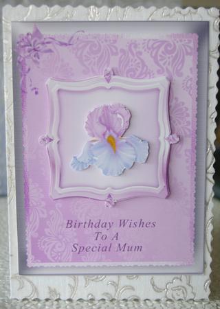 Lilac Iris - Mum Birthday by Karen Blanch