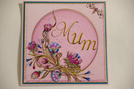 Jewel Flowers Pretty on Pink Mum 8x8inch Step by Step by Karen Blanch