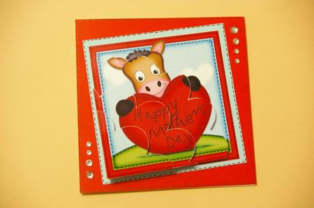 Gi Gi Horse's Mothers Day Heart Shell Edged Corner Stacker by Karen Blanch