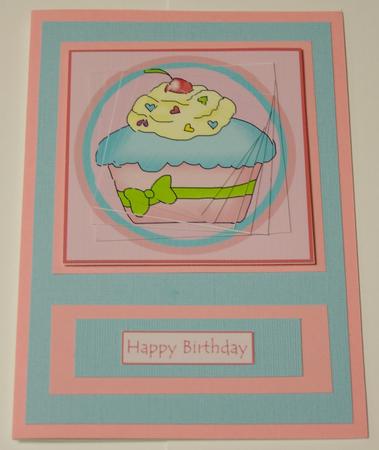 Hearts & Kisses Birthday Cupcake Topper by Karen Blanch