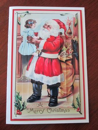 Santa Vintage Pyramid Topper by Karen Blanch