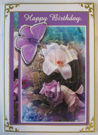 Purple Birthday Butterfly by Karen Blanch