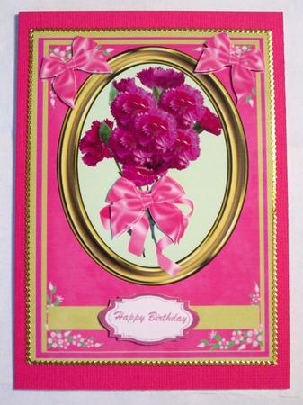 Lovely Carnations in a Gold Frame by Karen Blanch