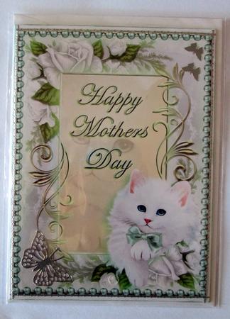 2 Sweet Mothers Day Toppers-puss N' Pearls (#2) by Karen Blanch