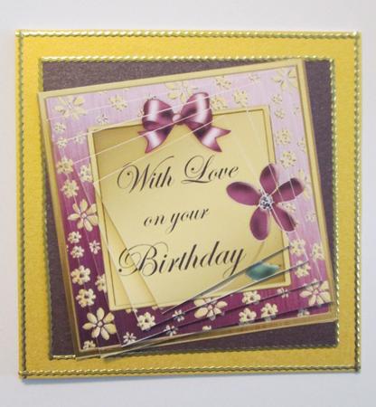Floral Elegance Birthday Twisted Pyramage Sheet by Karen Blanch