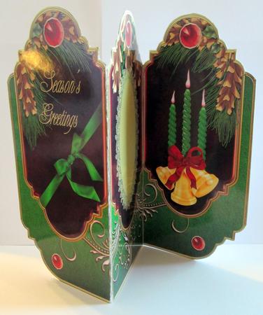 Seasons Greetings Tr Fold Green by Karen Blanch