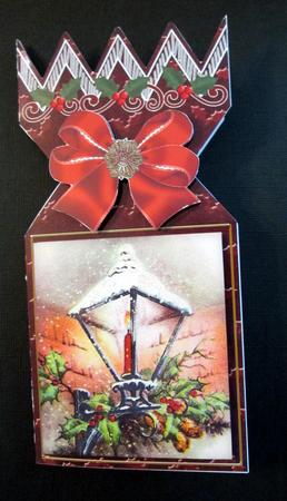 Dark Red Lantern Cracker Card & Envelope Mini Kit by Karen Blanch