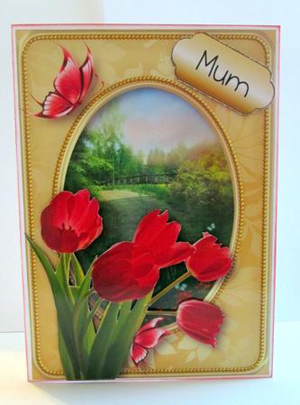 Beautiful Red Spring Tulips - Mothers Day, Birthday by Karen Blanch