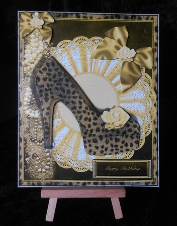 Wild Cat Style Shoes Card Front by Karen Bowes