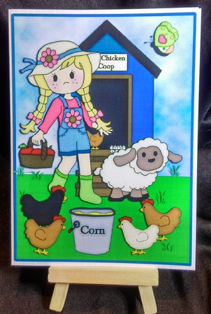 Down on the Farm Birthday Card 5 x 7 by Karen Bowes