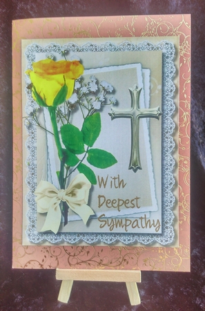 Sympathy with Verse and Incert Yellow  by Karen Bowes