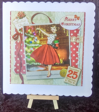 Retro Lady Christmas Decorations Book Cover by Karen Bowes