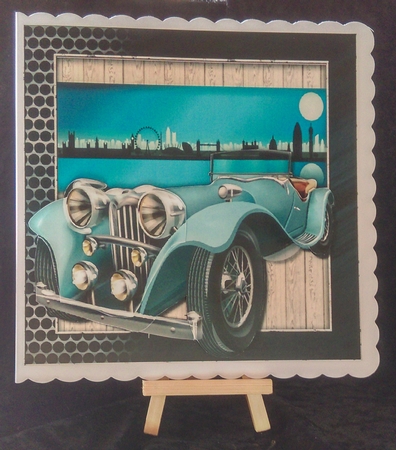 Male Card Retro Card Skyline Mini Kit by Karen Bowes