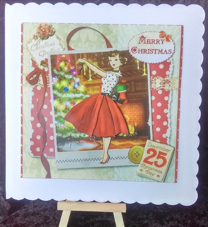 Vintage Christmas Lady Finishing Touch Mini Kit by Karen Bowes