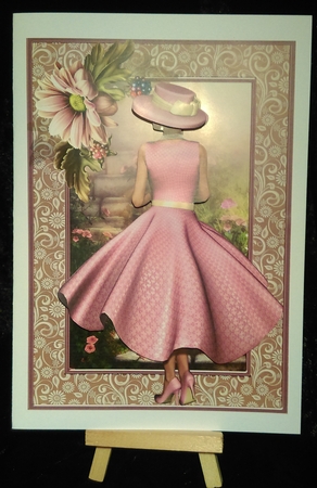 Pink Lady & Autumn Flowers by Karen Bowes