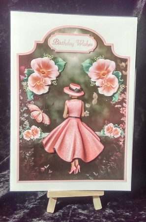 Moon Flowers- Screen Shaped Card Front with Step by Step by Karen Bowes