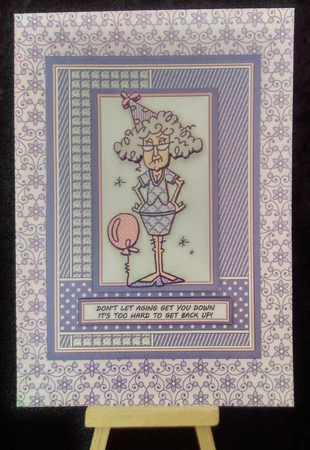 Stella - Dont let aging get you down (Purple/Pink) by Karen Bowes