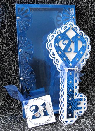 3D Scalloped 21st Key & Box by KAREN CARTER