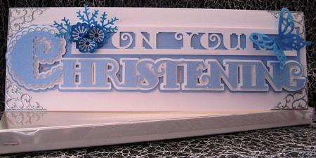 Scalloped Christening Layered Card by KAREN CARTER