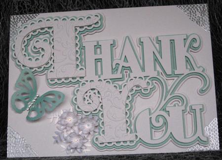 Scalloped Layered Thank You Card by KAREN CARTER