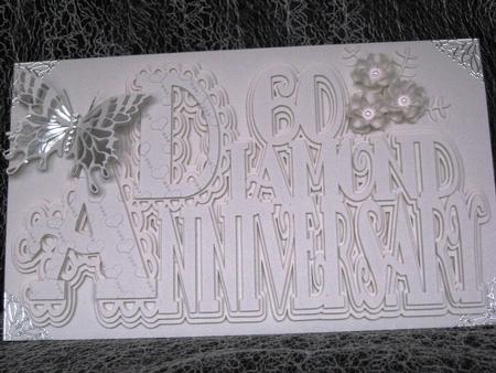 Scalloped Layered Diamond Anniversary Card by KAREN CARTER