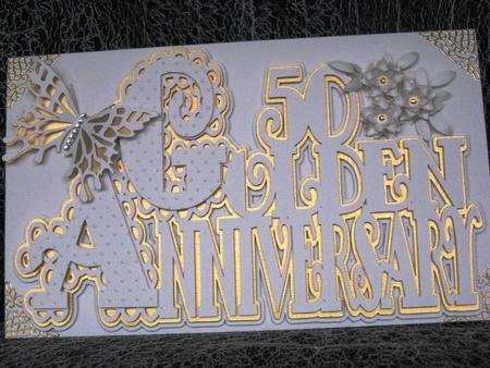 Scalloped Layered Golden Anniversary Card Featured Gallery Photo