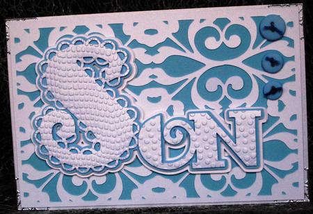 Scalloped Layered Cards Son & Daughter by KAREN CARTER