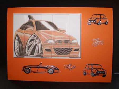 Orange Car Stacker by Karen Cogan