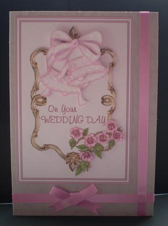 Wedding Bells - Card Front with Decoupage by Karen Cogan