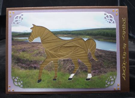 Horse Iris Folding Pattern by Karen Cogan