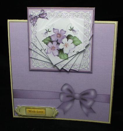 Pretty Viola No-Hole Over the Edge with spiral pyramid by Karen Cogan