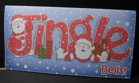 Xmas Jingle Santa Money or Gift Wallet and Card by Karen Cogan