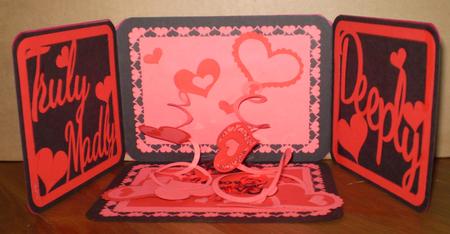 Gatefold Spring Down Valentine Card by Karen Cogan