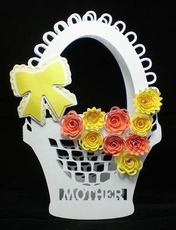 Scalloped Mother's Day Basket Card by Karen Cogan