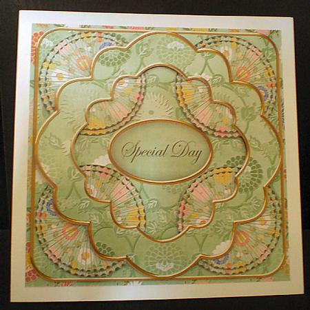 Mid Green Oriental Flower Special Day 8in Rosette Cf Kit by Karen Cogan