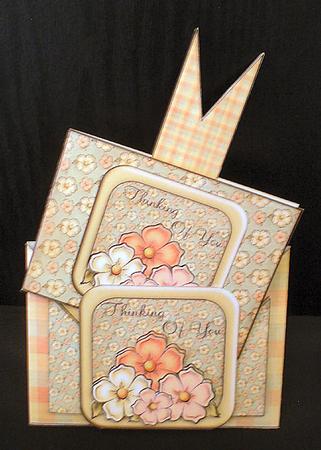Card Criss Cross Pocket Thinking of You Floral by Karen Cogan