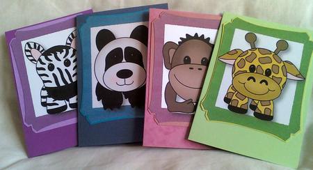 Cute Jungle Animal Toppers by Karen Davies