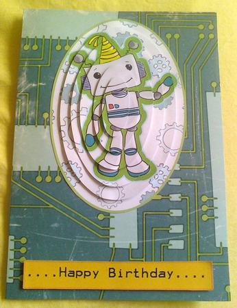 Little Boy Birthday- Robot Pyramid Sheet by Karen Davies