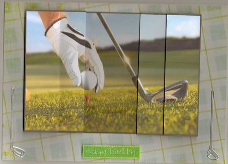 Golf Themed Side Stacker by Karen Davies