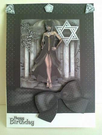 Gorgeous Goth Step by Step Card Front by Karen Davies