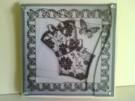 Elegant Boudoir Quick Card with Wavy Spiral Side Stacker by Karen Davies
