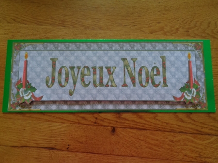 Joyeux Noel Large Dl Card Front by Karen Faulds