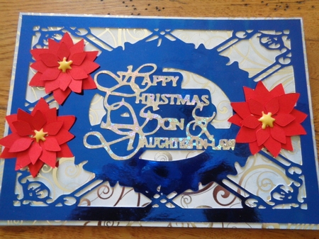Happy Christmas Son and Daughter in Law Topper by Karen Faulds