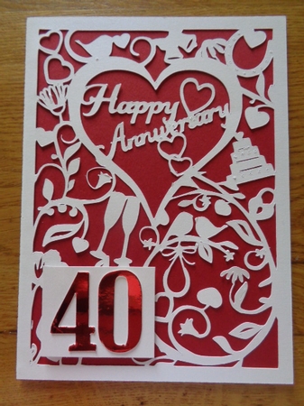 Happy Wedding Anniversary Card  by Karen Faulds